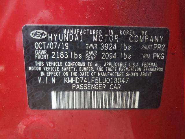 Photo 9 VIN: KMHD74LF5LU013047 - HYUNDAI ELANTRA SE 