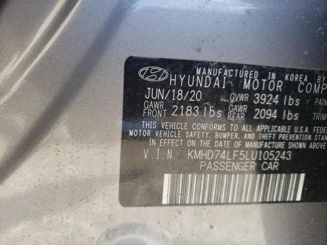 Photo 9 VIN: KMHD74LF5LU105243 - HYUNDAI ELANTRA SE 