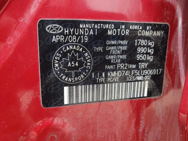 Photo 12 VIN: KMHD74LF5LU906917 - HYUNDAI ELANTRA SE 