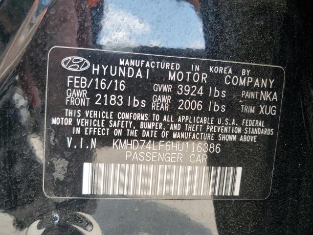 Photo 11 VIN: KMHD74LF6HU116386 - HYUNDAI ELANTRA SE 