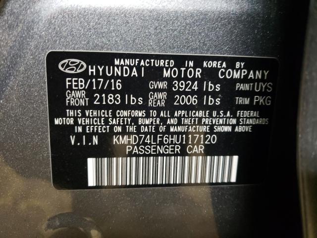 Photo 9 VIN: KMHD74LF6HU117120 - HYUNDAI ELANTRA SE 