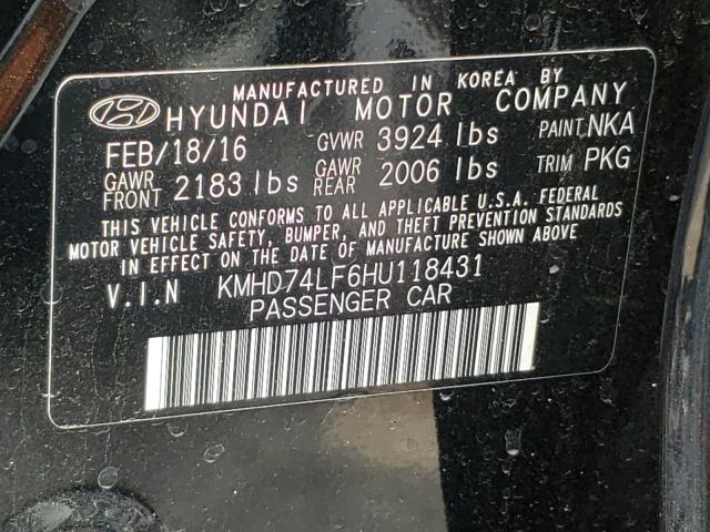 Photo 9 VIN: KMHD74LF6HU118431 - HYUNDAI ELANTRA 