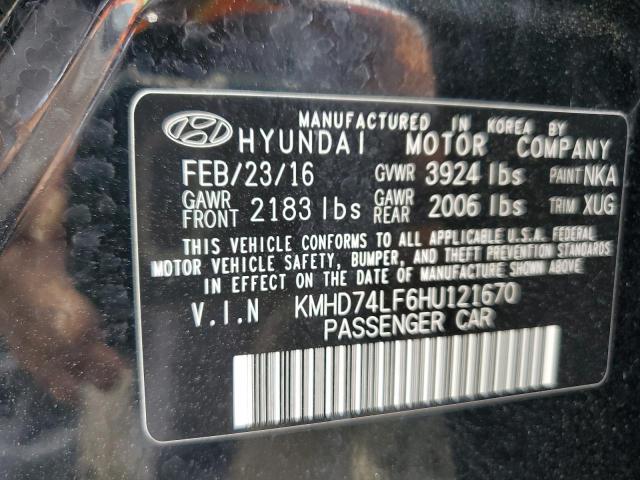 Photo 11 VIN: KMHD74LF6HU121670 - HYUNDAI ELANTRA 