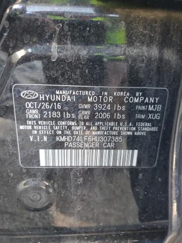 Photo 11 VIN: KMHD74LF6HU307385 - HYUNDAI ELANTRA 