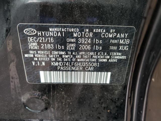 Photo 11 VIN: KMHD74LF6HU355081 - HYUNDAI ELANTRA SE 