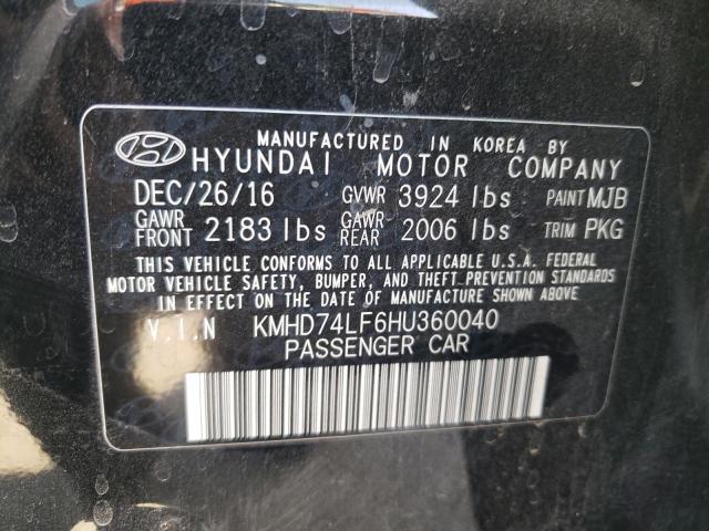 Photo 12 VIN: KMHD74LF6HU360040 - HYUNDAI ELANTRA 