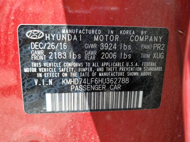 Photo 9 VIN: KMHD74LF6HU362788 - HYUNDAI ELANTRA SE 