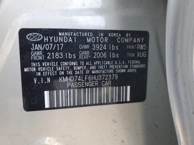 Photo 9 VIN: KMHD74LF6HU372379 - HYUNDAI ELANTRA SE 