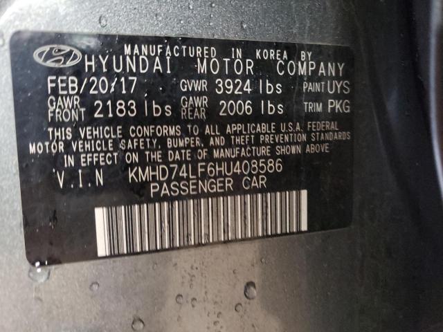 Photo 12 VIN: KMHD74LF6HU408586 - HYUNDAI ELANTRA SE 