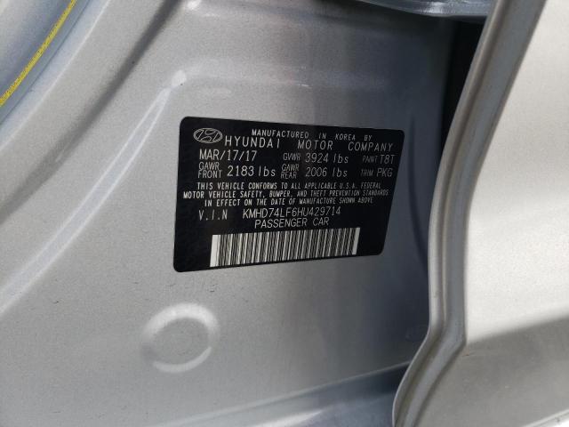 Photo 11 VIN: KMHD74LF6HU429714 - HYUNDAI ELANTRA SE 