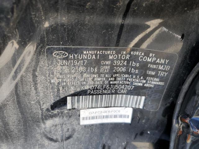 Photo 12 VIN: KMHD74LF6JU504207 - HYUNDAI ELANTRA 