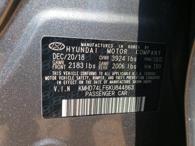 Photo 11 VIN: KMHD74LF6KU844863 - HYUNDAI ELANTRA SE 