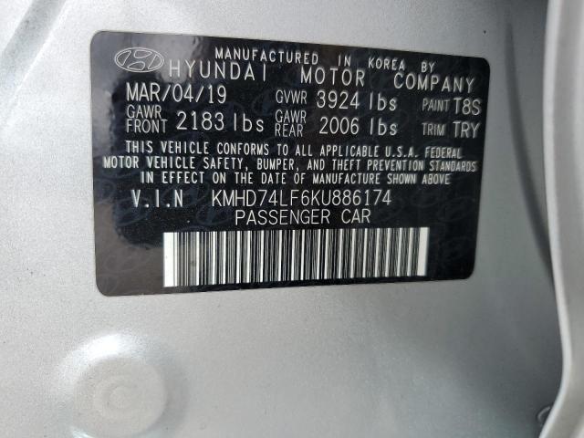 Photo 12 VIN: KMHD74LF6KU886174 - HYUNDAI ELANTRA SE 