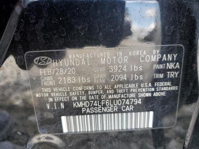 Photo 11 VIN: KMHD74LF6LU074794 - HYUNDAI ELANTRA SE 