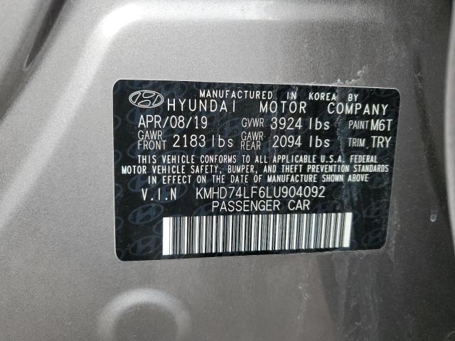 Photo 12 VIN: KMHD74LF6LU904092 - HYUNDAI ELANTRA SE 