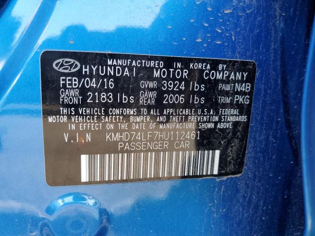 Photo 11 VIN: KMHD74LF7HU112461 - HYUNDAI ELANTRA 