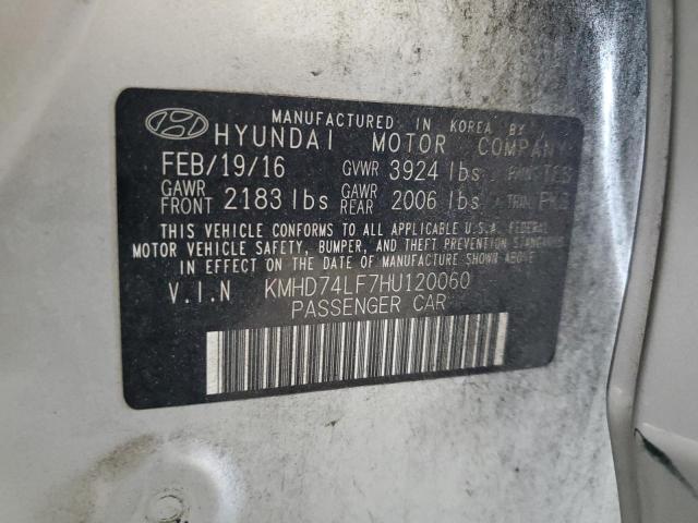 Photo 11 VIN: KMHD74LF7HU120060 - HYUNDAI ELANTRA SE 