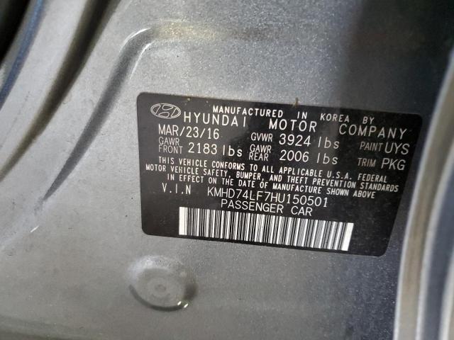 Photo 11 VIN: KMHD74LF7HU150501 - HYUNDAI ELANTRA SE 