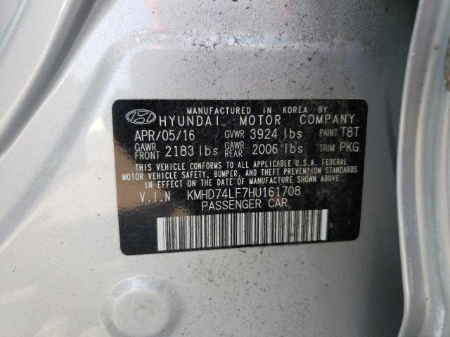 Photo 11 VIN: KMHD74LF7HU161708 - HYUNDAI ELANTRA SE 