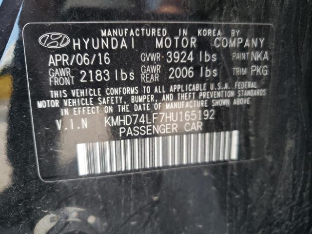 Photo 9 VIN: KMHD74LF7HU165192 - HYUNDAI ELANTRA SE 