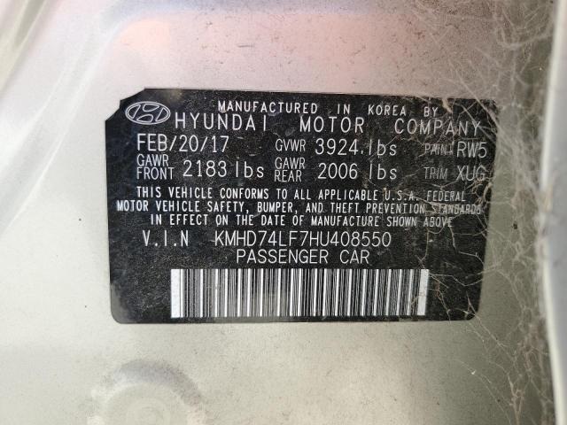 Photo 11 VIN: KMHD74LF7HU408550 - HYUNDAI ELANTRA SE 