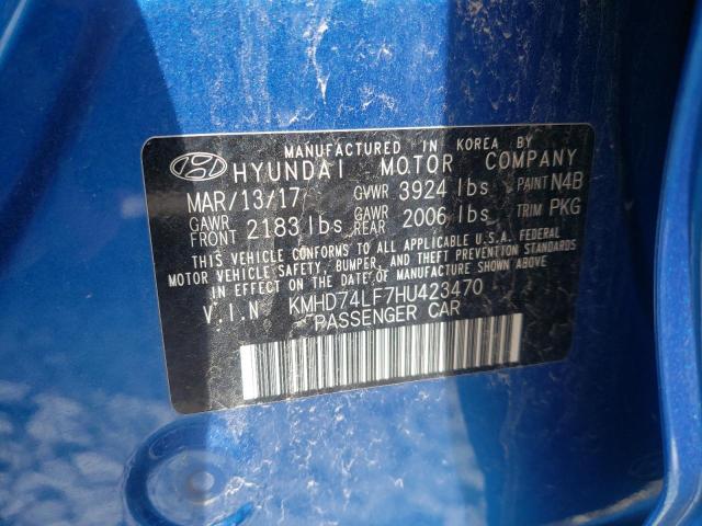 Photo 9 VIN: KMHD74LF7HU423470 - HYUNDAI ELANTRA SE 