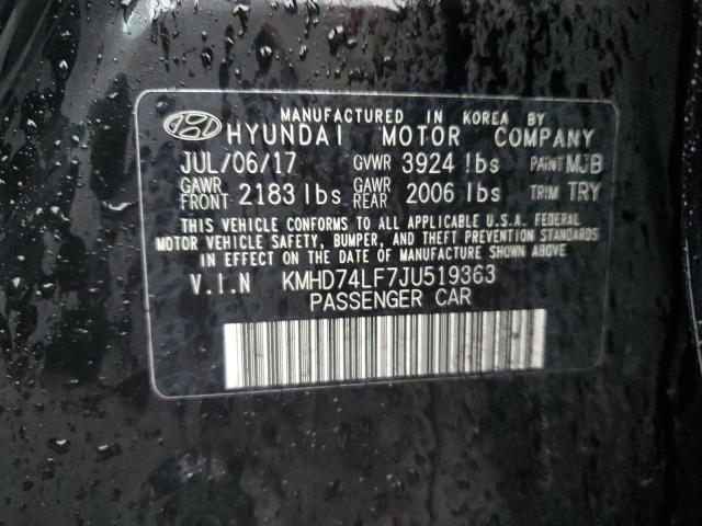 Photo 12 VIN: KMHD74LF7JU519363 - HYUNDAI ELANTRA 