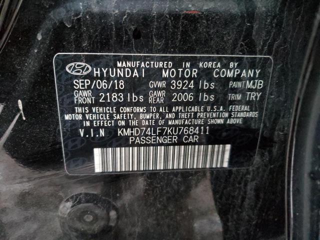 Photo 11 VIN: KMHD74LF7KU768411 - HYUNDAI ELANTRA SE 