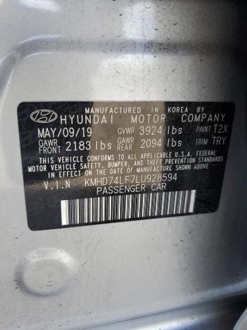 Photo 11 VIN: KMHD74LF7LU928594 - HYUNDAI ELANTRA 