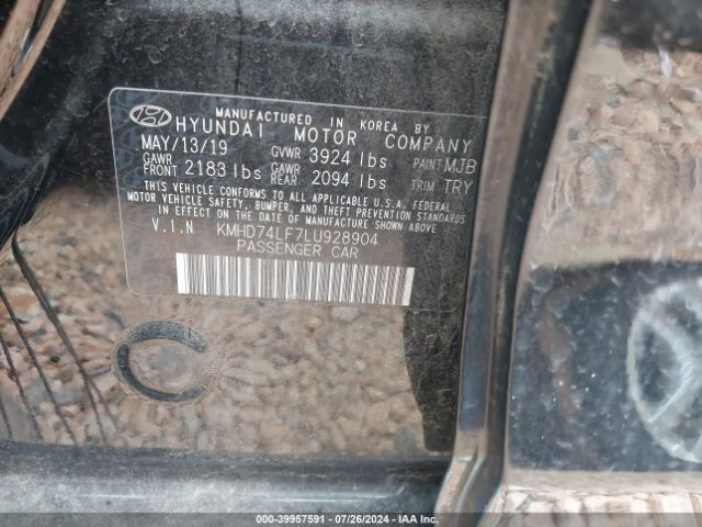 Photo 8 VIN: KMHD74LF7LU928904 - HYUNDAI ELANTRA 