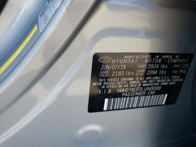 Photo 9 VIN: KMHD74LF7LU949588 - HYUNDAI ELANTRA SE 