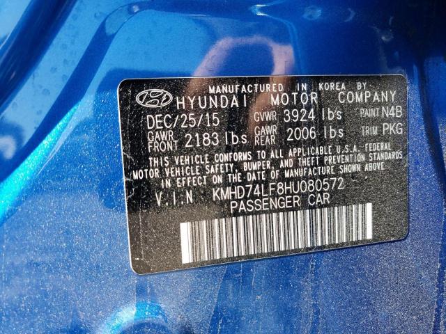 Photo 11 VIN: KMHD74LF8HU080572 - HYUNDAI ELANTRA SE 