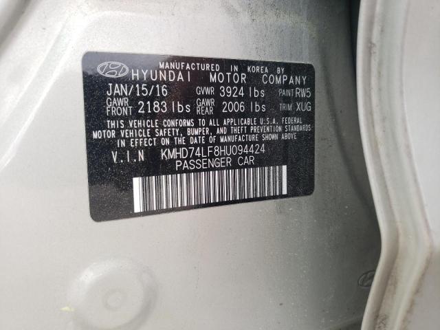 Photo 11 VIN: KMHD74LF8HU094424 - HYUNDAI ELANTRA 