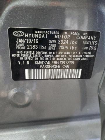 Photo 12 VIN: KMHD74LF8HU097839 - HYUNDAI ELANTRA SE 