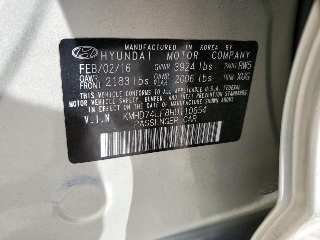 Photo 11 VIN: KMHD74LF8HU110654 - HYUNDAI ELANTRA SE 