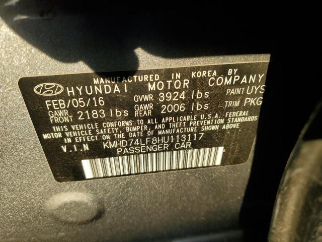 Photo 11 VIN: KMHD74LF8HU113117 - HYUNDAI ELANTRA SE 