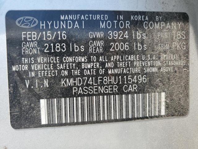 Photo 12 VIN: KMHD74LF8HU115496 - HYUNDAI ELANTRA 