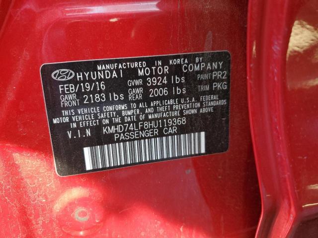 Photo 11 VIN: KMHD74LF8HU119368 - HYUNDAI ELANTRA 