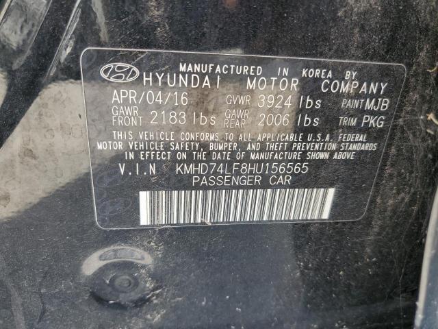 Photo 11 VIN: KMHD74LF8HU156565 - HYUNDAI ELANTRA SE 