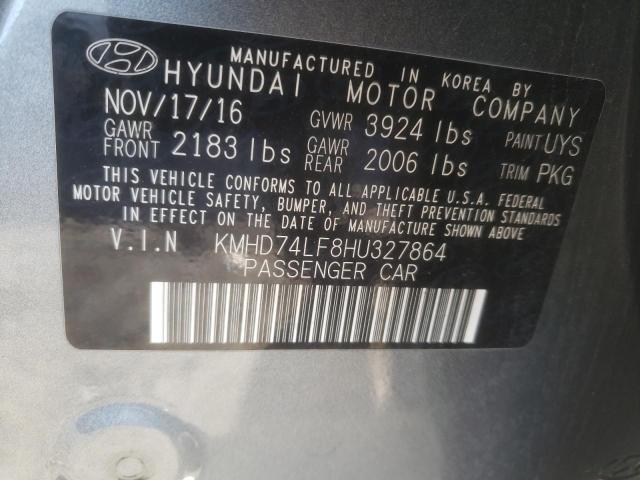 Photo 11 VIN: KMHD74LF8HU327864 - HYUNDAI ELANTRA 