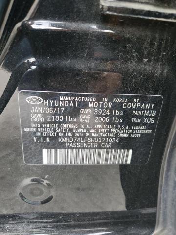 Photo 11 VIN: KMHD74LF8HU371024 - HYUNDAI ELANTRA 