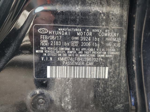 Photo 9 VIN: KMHD74LF8HU396702 - HYUNDAI ELANTRA SE 