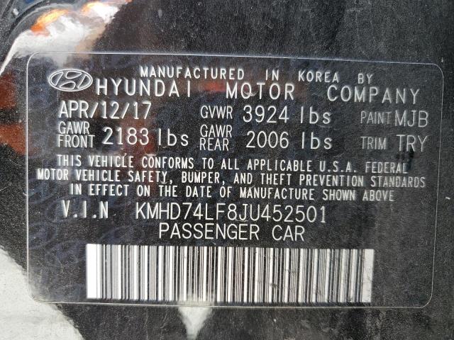 Photo 9 VIN: KMHD74LF8JU452501 - HYUNDAI ELANTRA SE 