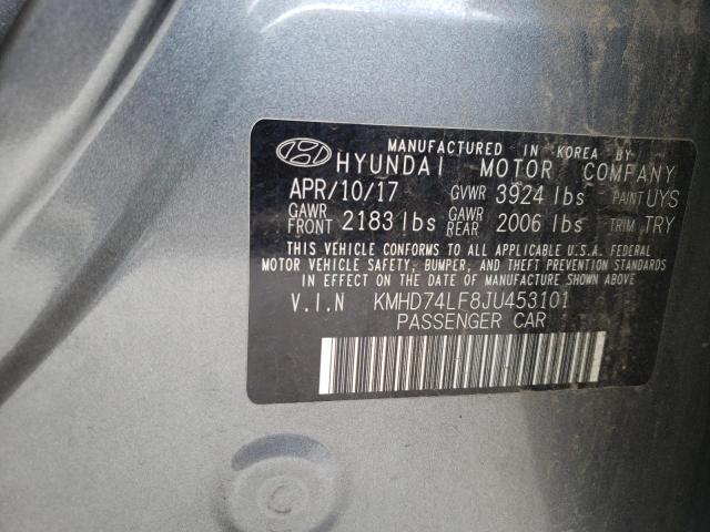 Photo 9 VIN: KMHD74LF8JU453101 - HYUNDAI ELANTRA SE 