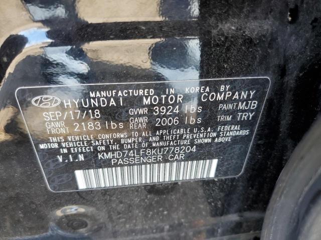 Photo 12 VIN: KMHD74LF8KU778204 - HYUNDAI ELANTRA 