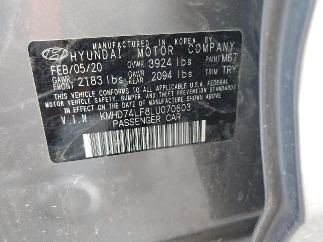 Photo 12 VIN: KMHD74LF8LU070603 - HYUNDAI ELANTRA 