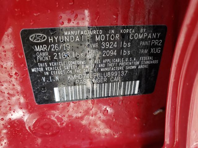 Photo 9 VIN: KMHD74LF8LU899137 - HYUNDAI ELANTRA SE 