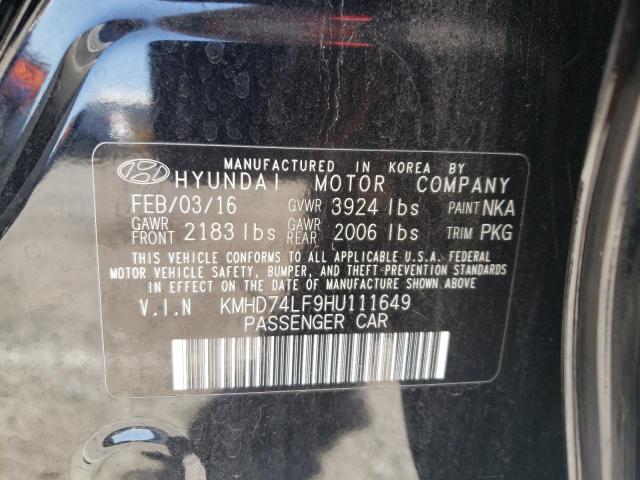 Photo 11 VIN: KMHD74LF9HU111649 - HYUNDAI ELANTRA SE 