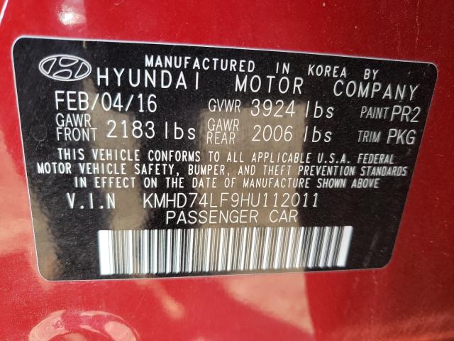 Photo 9 VIN: KMHD74LF9HU112011 - HYUNDAI ELANTRA SE 