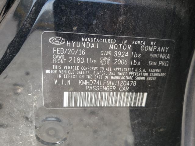 Photo 9 VIN: KMHD74LF9HU120478 - HYUNDAI ELANTRA SE 